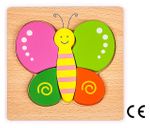 Montessori Ahşap Zeka Oyunları / w-Basic Parts BUTTERFLY