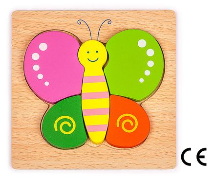 Montessori Ahşap Zeka Oyunları / w-Basic Parts BUTTERFLY