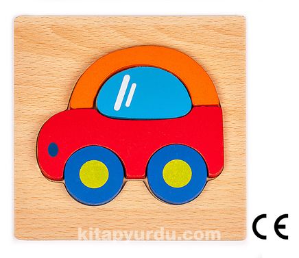 Montessori Ahşap Zeka Oyunları / w-Basic Parts CAR 