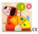 Montessori Ahşap Zeka Oyunları / w-Basic Parts DOG