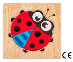 Montessori Ahşap Zeka Oyunları / w-Basic Parts LADYBUG