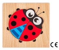 Montessori Ahşap Zeka Oyunları / w-Basic Parts LADYBUG