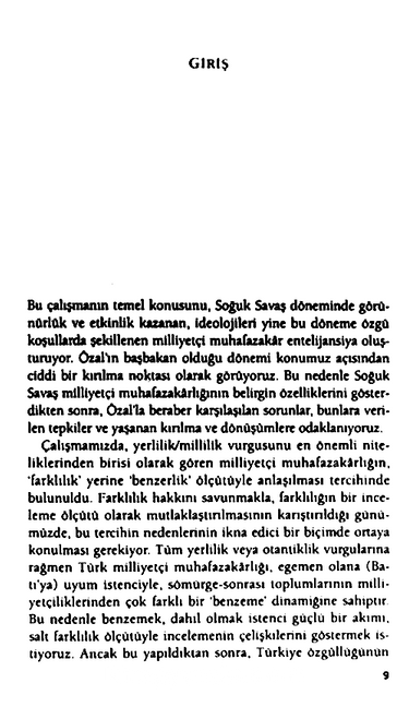 Milliyetçi Muhafazakar Entelijansiya / Anti-Komünizmden
