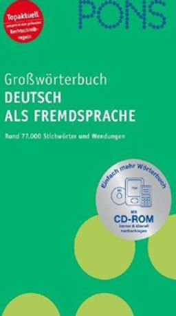 Pons Grossworterbuch Deutsch Als Fremdsprache