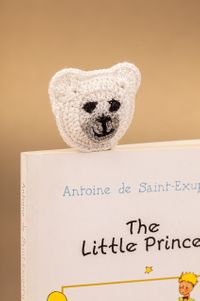 Amigurumi Beyaz Ayıcık Kitap Ayracı