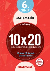 6. Sınıf 1. Dönem Matematik 10x20 Kazanım Pekiştirme Denemeleri Seti