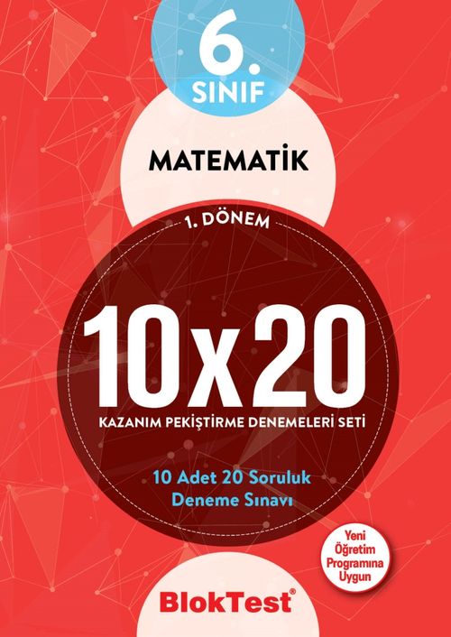 6. Sınıf 1. Dönem Matematik 10x20 Kazanım Pekiştirme Denemeleri Seti
