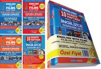 English With Films Filmlerle İngilizce + 10 Derste- 10 Haftada İngilizce Öğrenim Seti  Watchıng & Lıstenıng & Readıng & Vocabulary  English – Turkish  (4 Kitap + 3 Dvd Film + Ses Kayıtları)