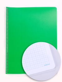 Bookinzi Okul Defteri - 80gr. 70 yaprak A4 Spiralli Mavi Kareli Defter