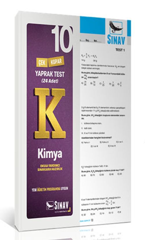 10. Sınıf Kimya Çek Kopar Yaprak Test (24 Adet)