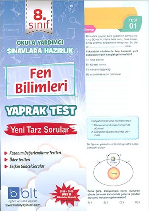 8.Sınıf Fen Bilimleri Yaprak Test