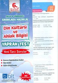 6.Sınıf Din Kültürü ve Ahlak Bilgisi Yaprak Test
