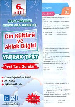 6.Sınıf Din Kültürü ve Ahlak Bilgisi Yaprak Test
