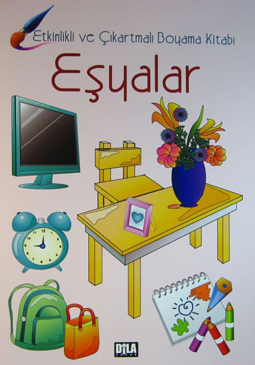 Etkinlikli ve Çıkartmalı Boyama Kitabı  / Eşyalar-Taşıtlar-Hayvanlar-Meyveler (4 Kitap Takım)