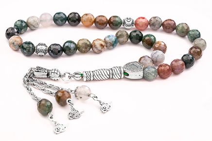 Doğaltaş Akik - Karışık Renkli Yeşil Hint Akiği (DT08)