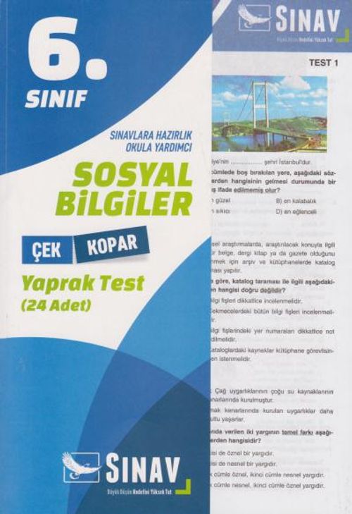 6. Sınıf Sosyal Bilgiler Çep Kopar Yaprak Test (24 Adet)