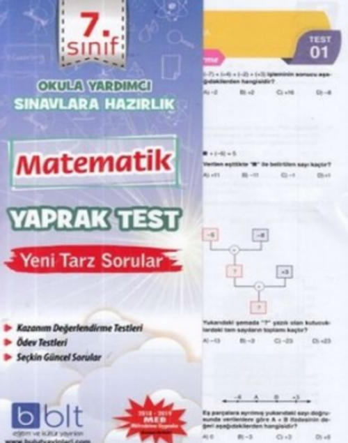 7.Sınıf Matematik Yaprak Test