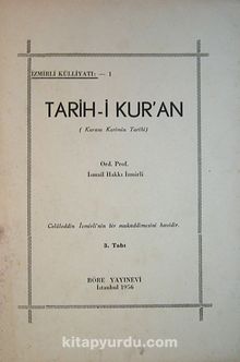 Tarih-i Kur'an (Kuranı Kerimin Tarihi) (5-B-11)