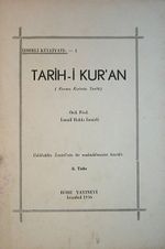 Tarih-i Kur'an (Kuranı Kerimin Tarihi) (5-B-11)
