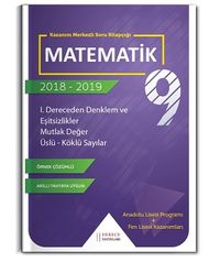 9. Sınıf I. Dereceden Denklemler Eşitsizlikler Mutlak Değer Üslü Köklü Sayılar