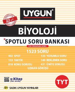 12. Sınıf Biyoloji spotlu Soru Bankası 