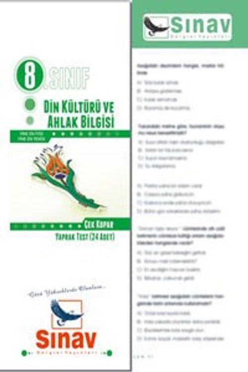 8. Sınıf Din Kültürü ve Ahlak Bilgisi Yaprak Test
