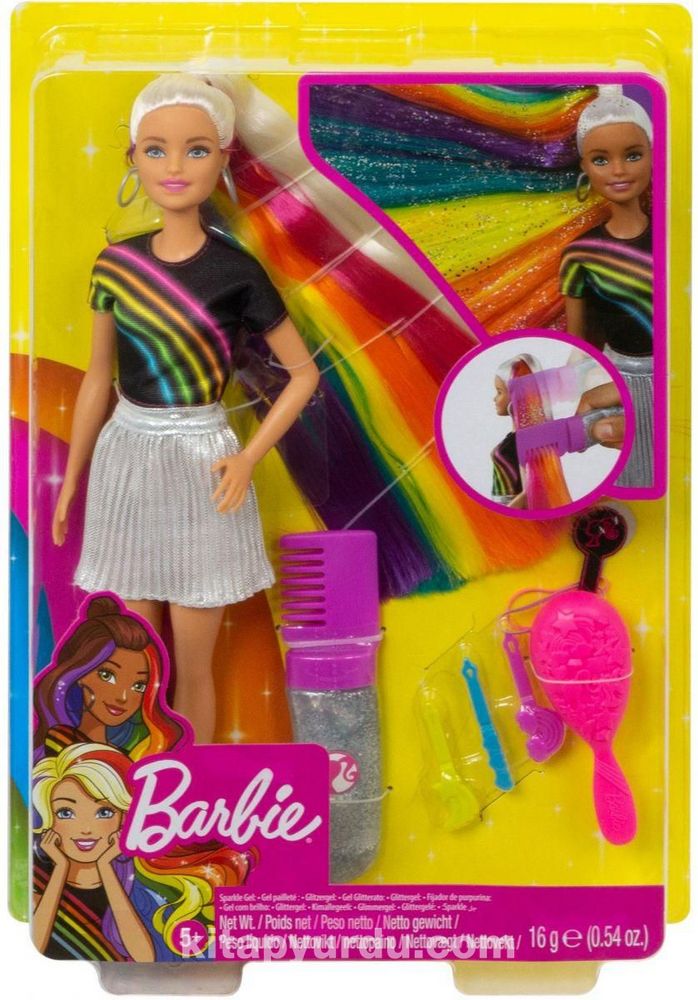 Barbie Gokkusagi Renkli Saclar Bebegi Fxn96 Kitapyurdu Com