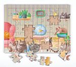 Akvaryum ve Kediler Ahşap Puzzle 35 Parça (XXXV-01)