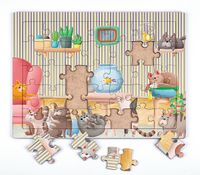 Akvaryum ve Kediler Ahşap Puzzle 35 Parça (XXXV-01)