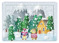 Kış Dostları Ahşap Puzzle 35 Parça (XXXV-12)