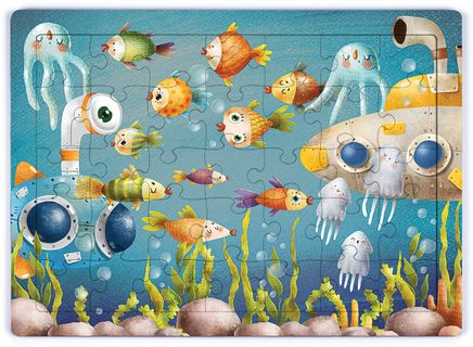 Okyanus Derinleri Ahşap Puzzle 35 Parça (XXXV-19)