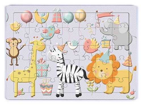Parti Hayvanları Ahşap Puzzle 35 Parça (XXXV-21)