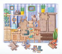 Sevimli Patiler Ahşap Puzzle 35 Parça (XXXV-23)