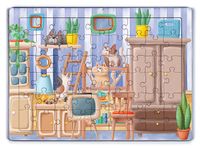 Sevimli Patiler Ahşap Puzzle 54 Parça (LIV-23)