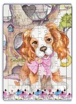 Sevimli Köpek ve Ağaç Ev Ahşap Puzzle 54 Parça (LIV-22)