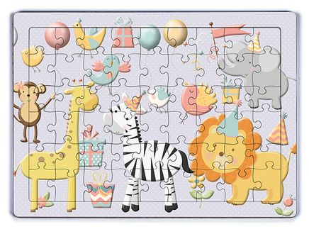 Parti Hayvanları Ahşap Puzzle 54 Parça (LIV-21)