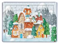 Orman Köyü ve Kış Ahşap Puzzle 54 Parça (LIV-20)