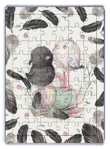 Minik Kuşlar Ahşap Puzzle 54 Parça (LIV-16)