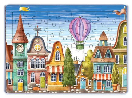 Masal Kasabası Ahşap Puzzle 54 Parça (LIV-15)