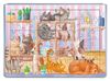 Kitaplıktaki Kediler Ahşap Puzzle 54 Par&ccedil;a (LIV-13)