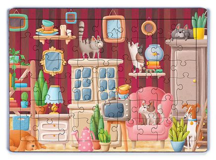 Güzel Evimiz Ahşap Puzzle 54 Parça (LIV-09)