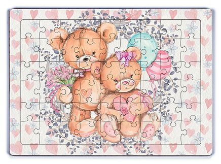 Ayıcıklar Ahşap Puzzle 54 Parça (LIV-02)