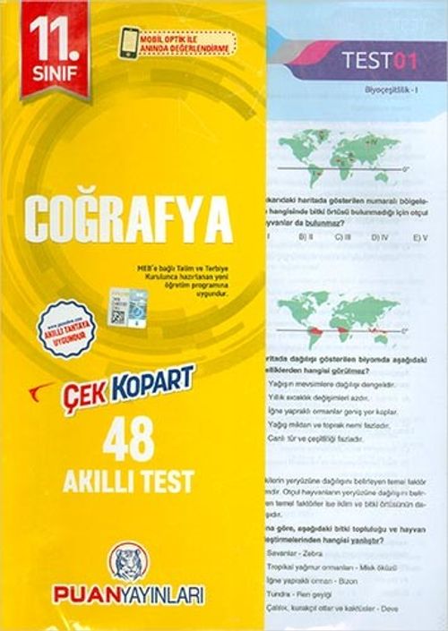 11. Sınıf Coğrafya Yaprak Test