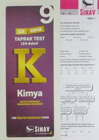 9. Sınıf Kimya Yaprak Test 24 Test