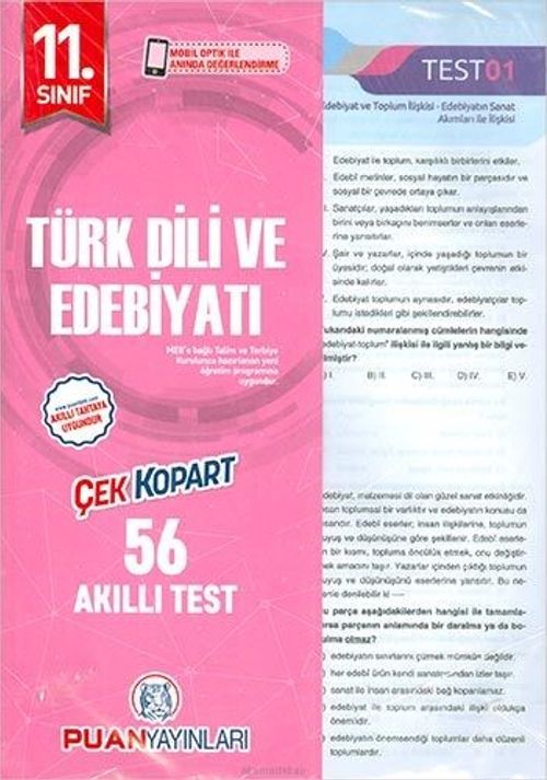11. Sınıf Türk Dili ve Edebiyatı Yaprak Test