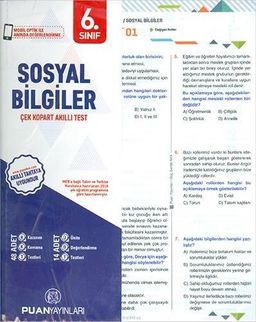 6. Sınıf Sosyal Bilgiler Yaprak Test