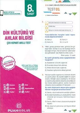 8. Sınıf Din Kültürü ve Ahlak Bilgisi Yaprak Test
