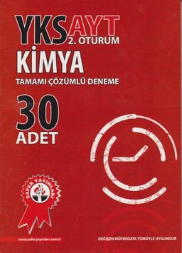 YKS AYT 2. Oturum Kimya Tamamı Çözümlü 30 Deneme