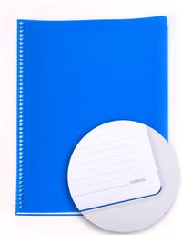 Bookinzi Okul Defteri - 60gr. 70 yaprak A4 Spiralli Gri Cizgili Defter