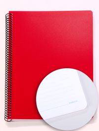 Bookinzi Okul Defteri - 60gr. 70 yaprak A4 Spiralli Mavi Çizgili Defter